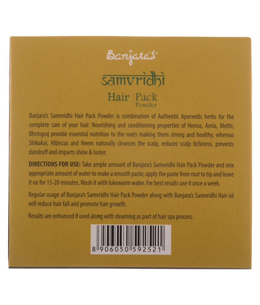 Banjaras Samvridhi Hair Pack Powder 100 g: Buy Banjaras Samvridhi Hair Pack  Powder 100 g at Best Prices in India - Snapdeal