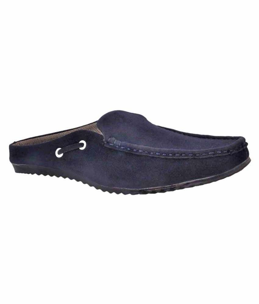 navy mules shoes