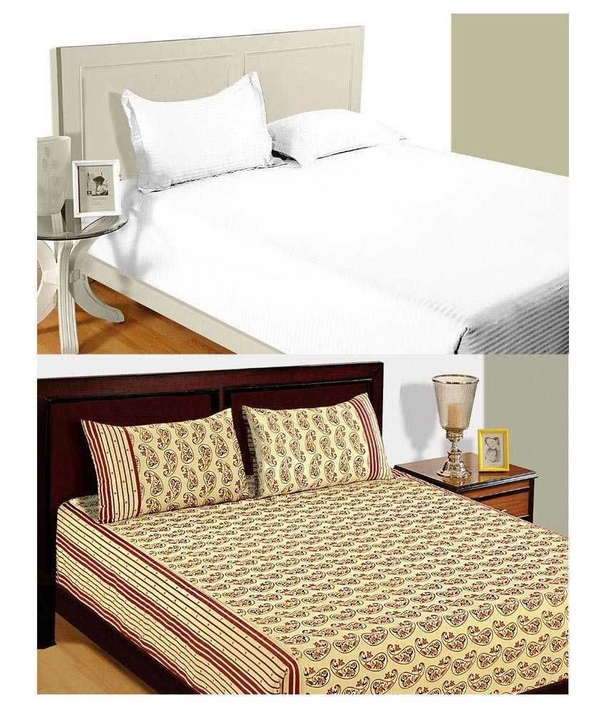 Idrape Double Cotton Ethnic Bed Sheet Buy Idrape Double Cotton Ethnic