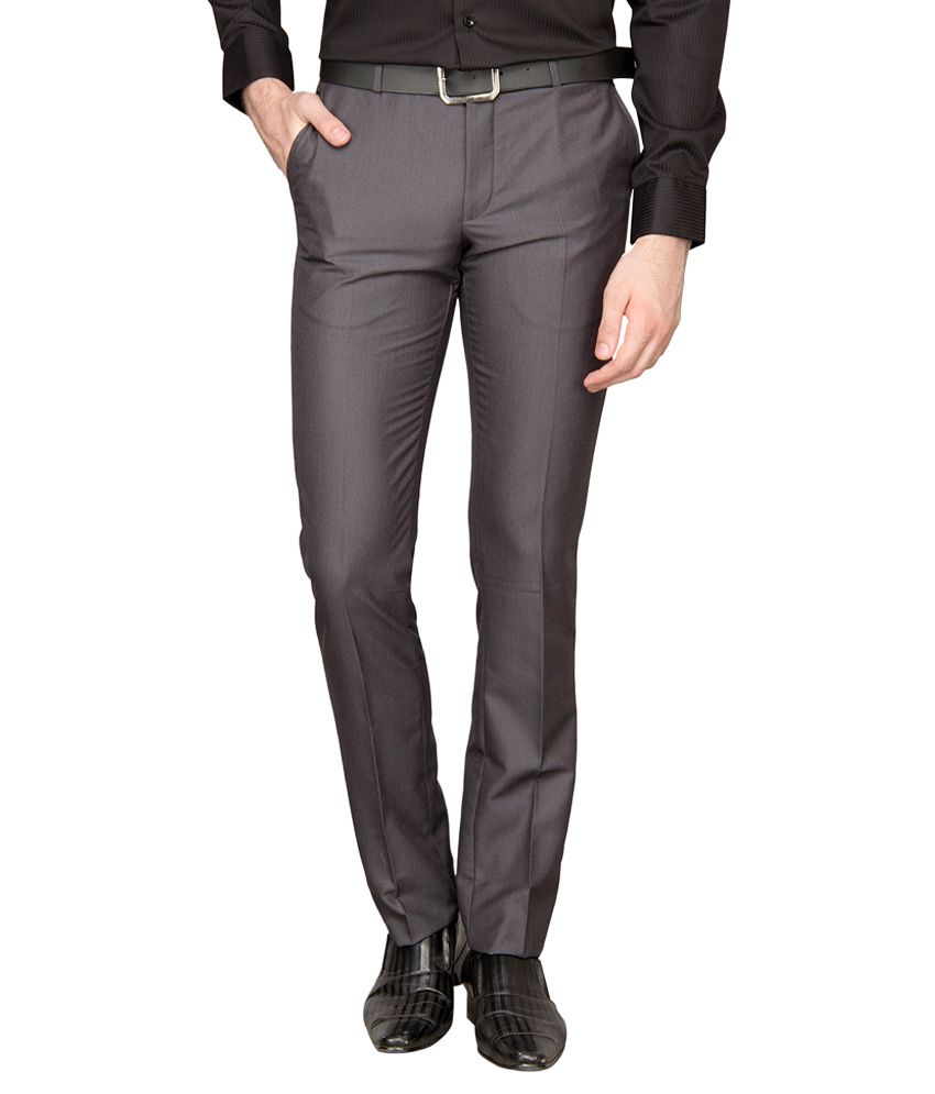 BLACKBERRYS Grey Skinny Fit Formal Trousers Buy BLACKBERRYS Grey Skinny Fit Formal Trousers