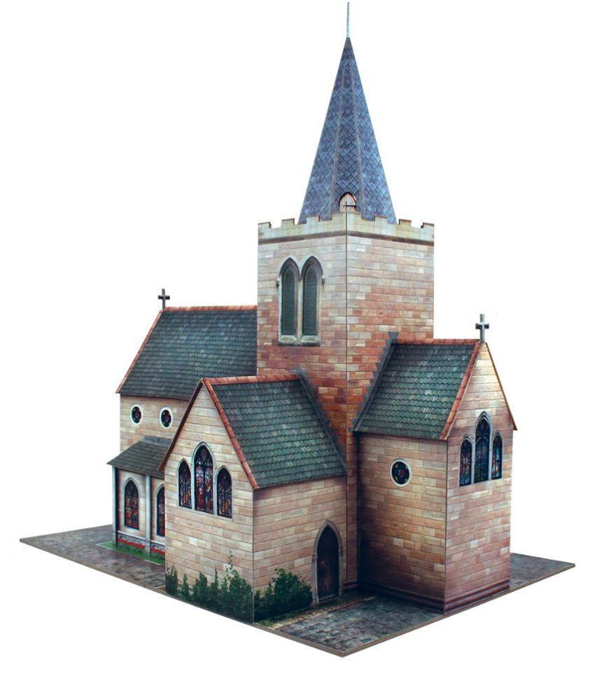 The Citybuilder Multicolour Cardboard Church - Buy The Citybuilder