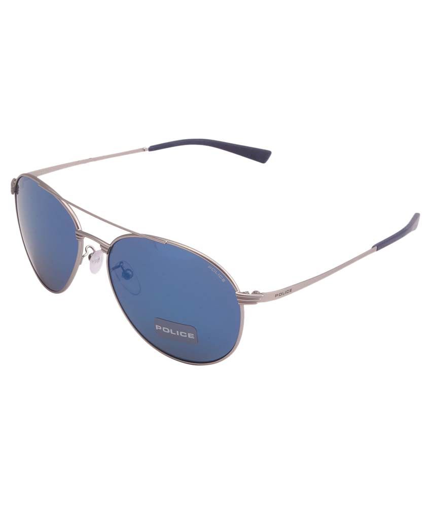 Police Blue Aviator Sunglasses ( Police-S8954-581B ) - Buy Police Blue ...