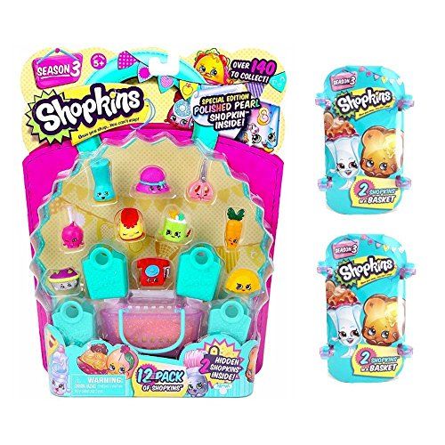 Shopkins Season 3 Bundle - 1 12 Pack and 2 Baskets - Buy Shopkins ...