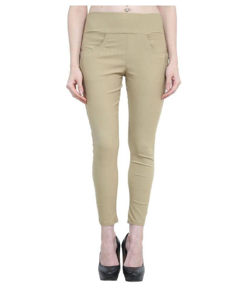 beige jeggings womens