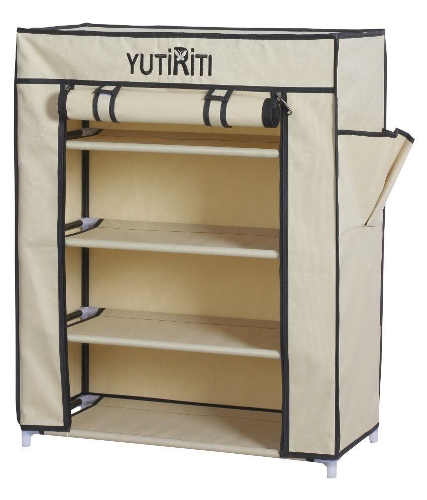 Yutiriti Fancy 4 Layer Cream Portable Multipurpose Waterproof Fabric Shoe Rack Cabinate 23 X 11 X 29 Inch Buy Yutiriti Fancy 4 Layer Cream Portable Multipurpose Waterproof Fabric Shoe Rack