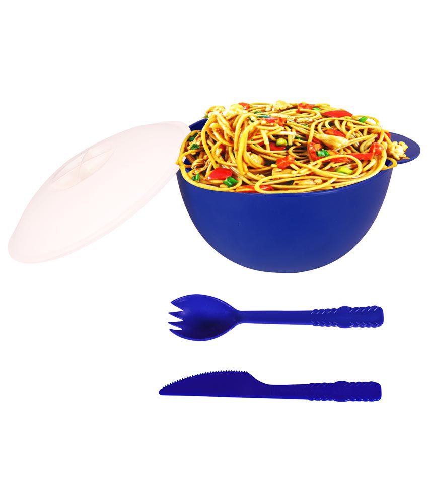 Cre8 Marigold Microwave Noodle Bowl 1100 ml with Spork and Knife: Buy Online at Best Price in ...