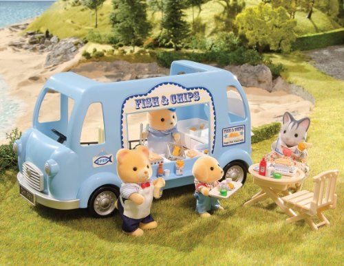 sylvanian families fish and chip van