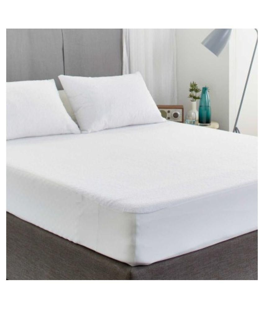 Linenwalas Mattress Protector White Cotton Mattress Protector - Buy ...