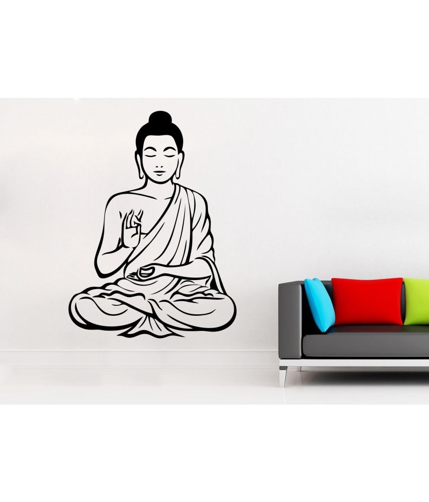 Wallskart Lord Buddha Vinyl Wall Stickers Buy Wallskart Lord Buddha