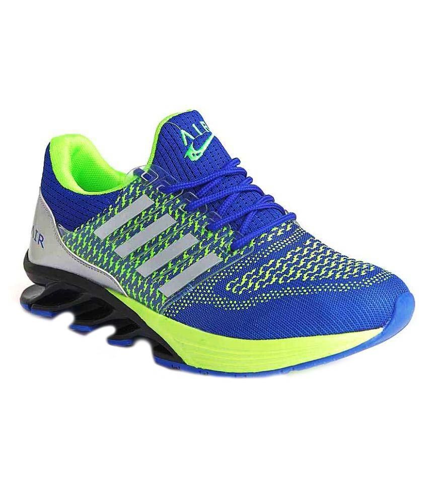 vir sport men's blue mesh running shoes