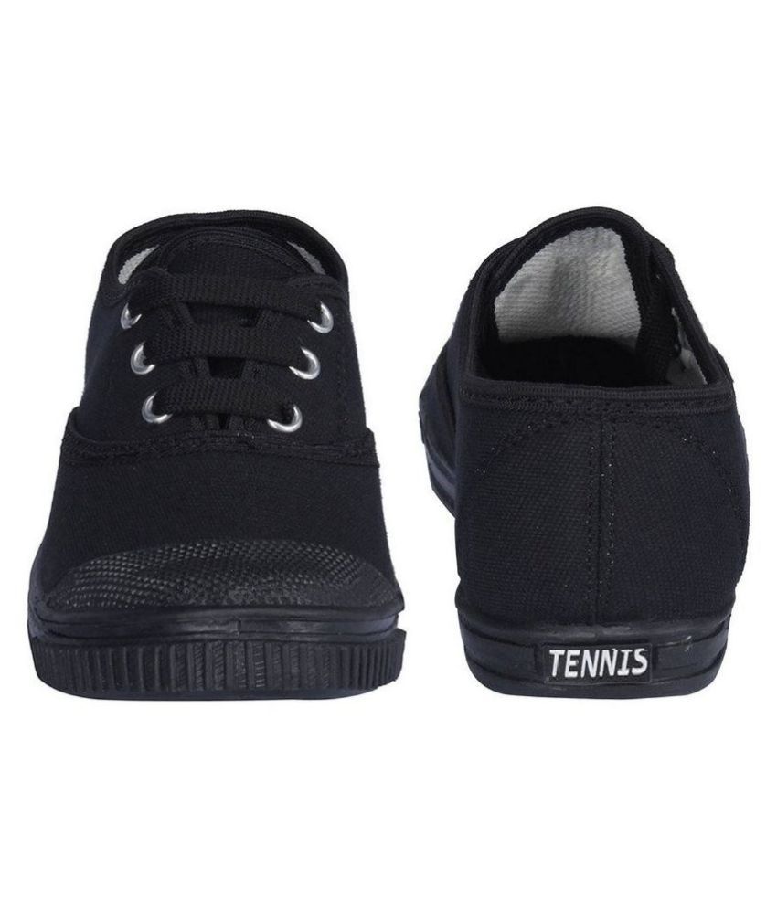 canvas black school shoes