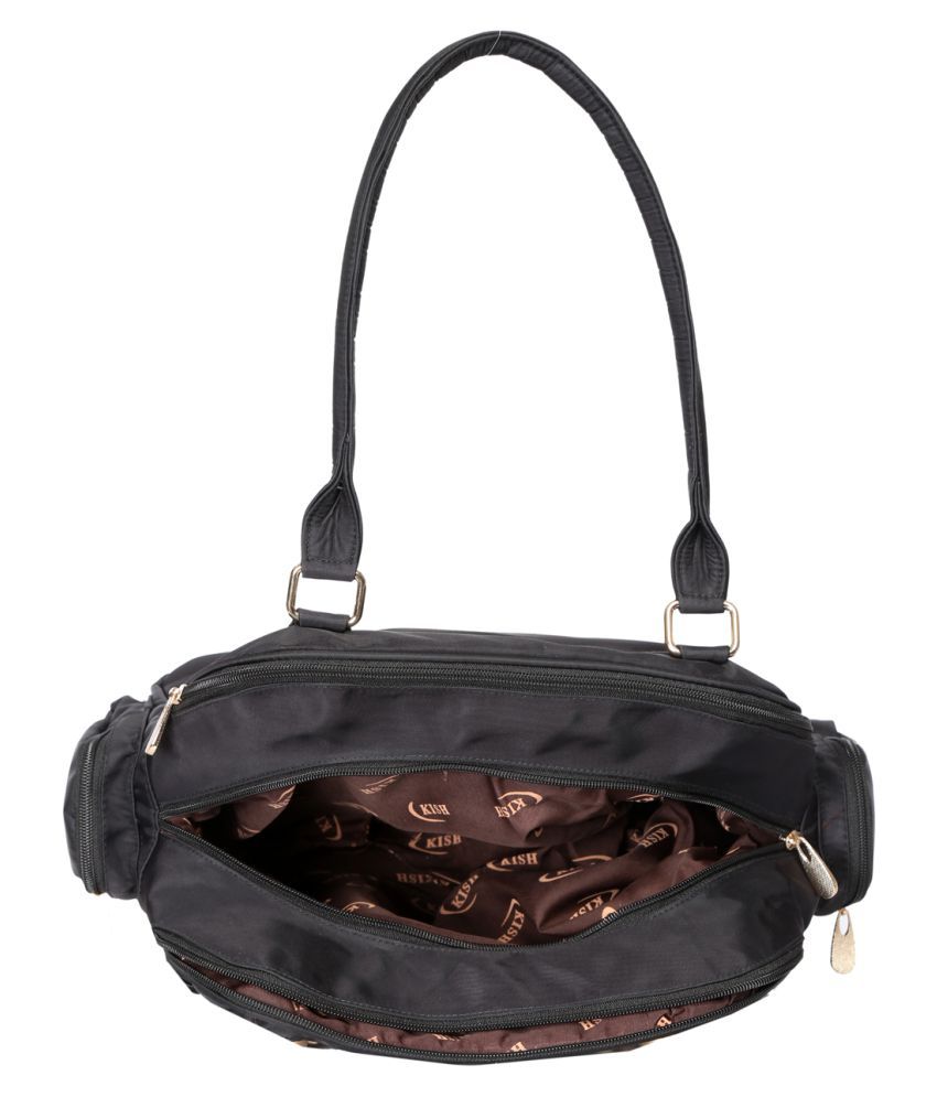 black satin shoulder bag
