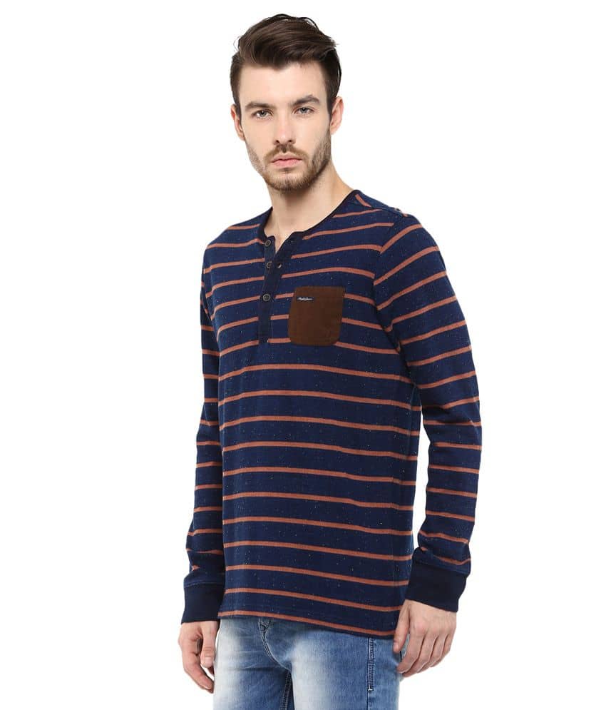 navy blue and orange clothes