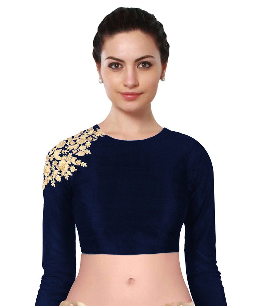 navy silk blouse uk