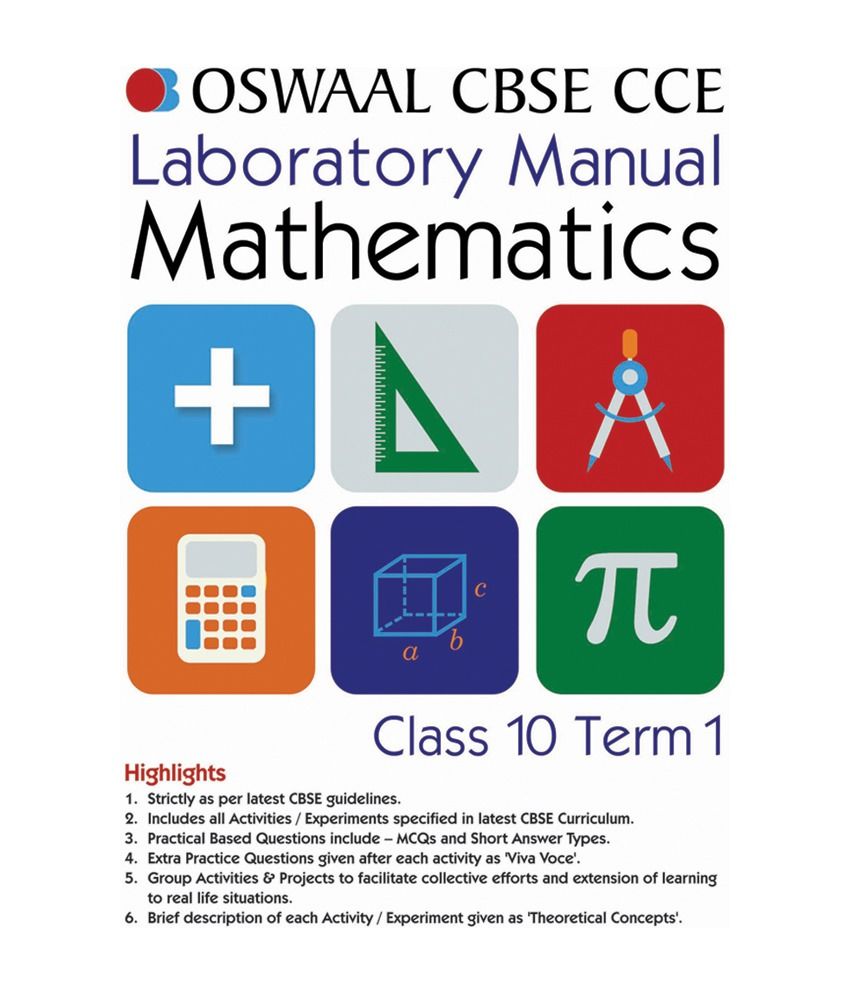 Oswaal CBSE CCE Laboratory Manual For Class 10 Term I (April to September) Mathematics