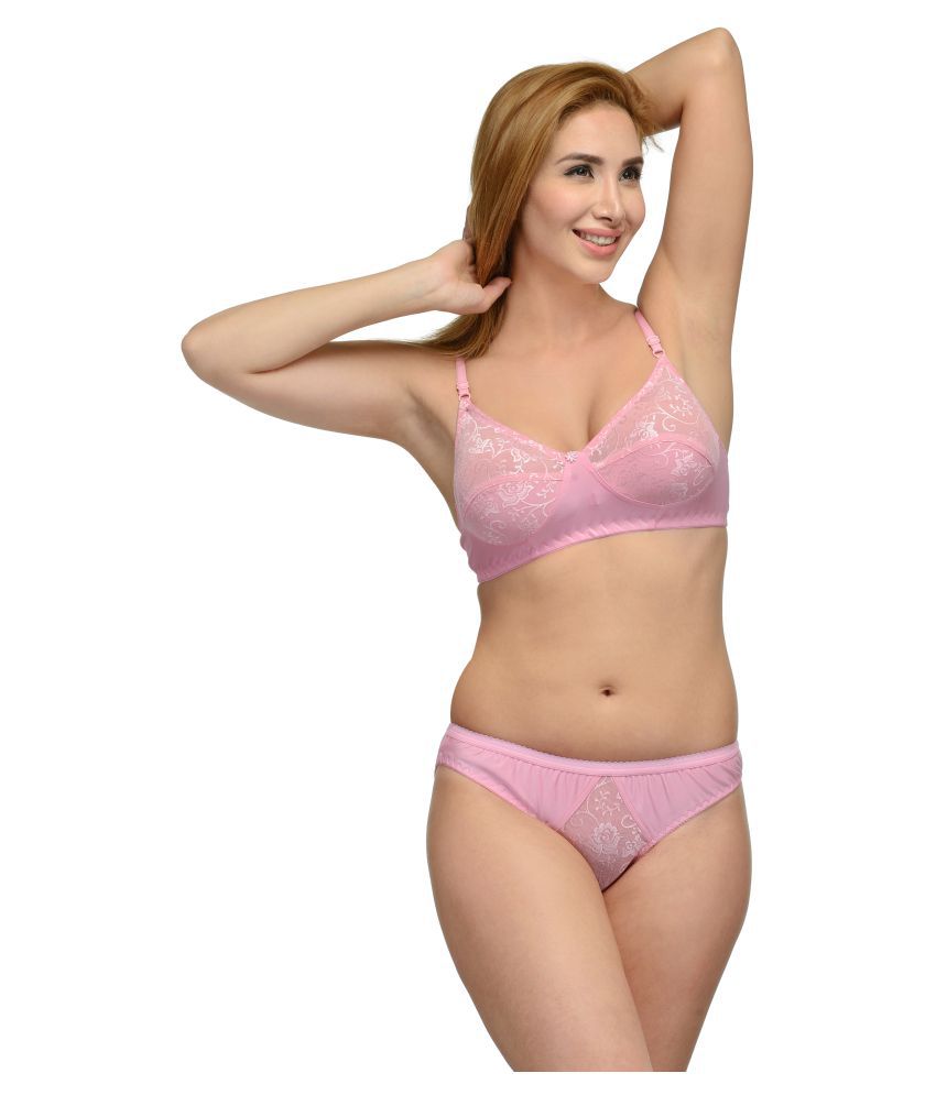 Buy Girls Care Pink Cotton Bra Panty Sets Online At Best Prices In