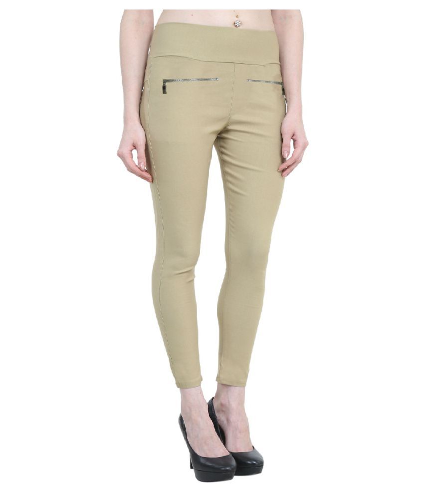 beige jeggings