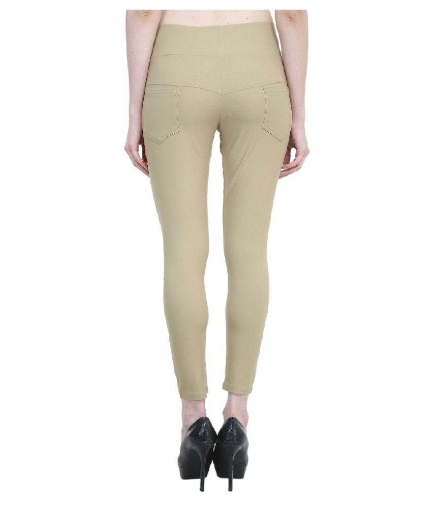 beige jeggings