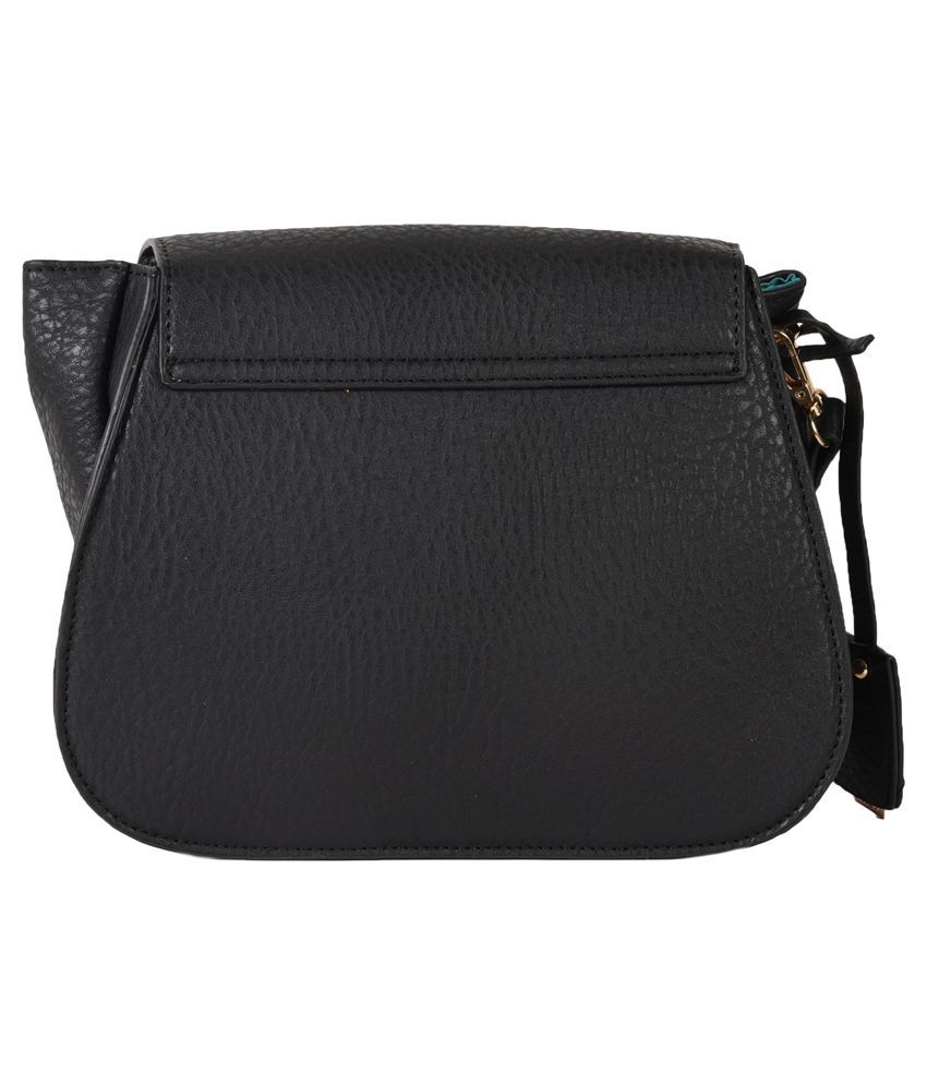 Diana Korr Black Faux Leather Sling Bag Buy Diana Korr Black Faux