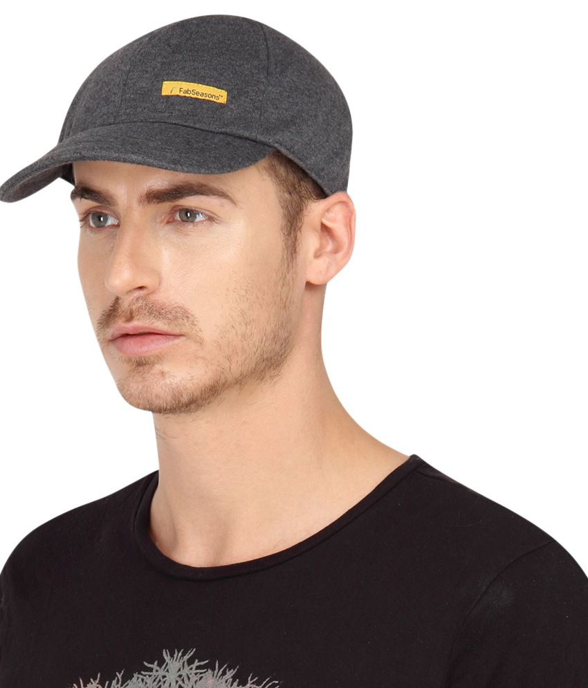Fabseasons Grey Cotton Baseball Cap for Men - Buy Online @ Rs. | Snapdeal