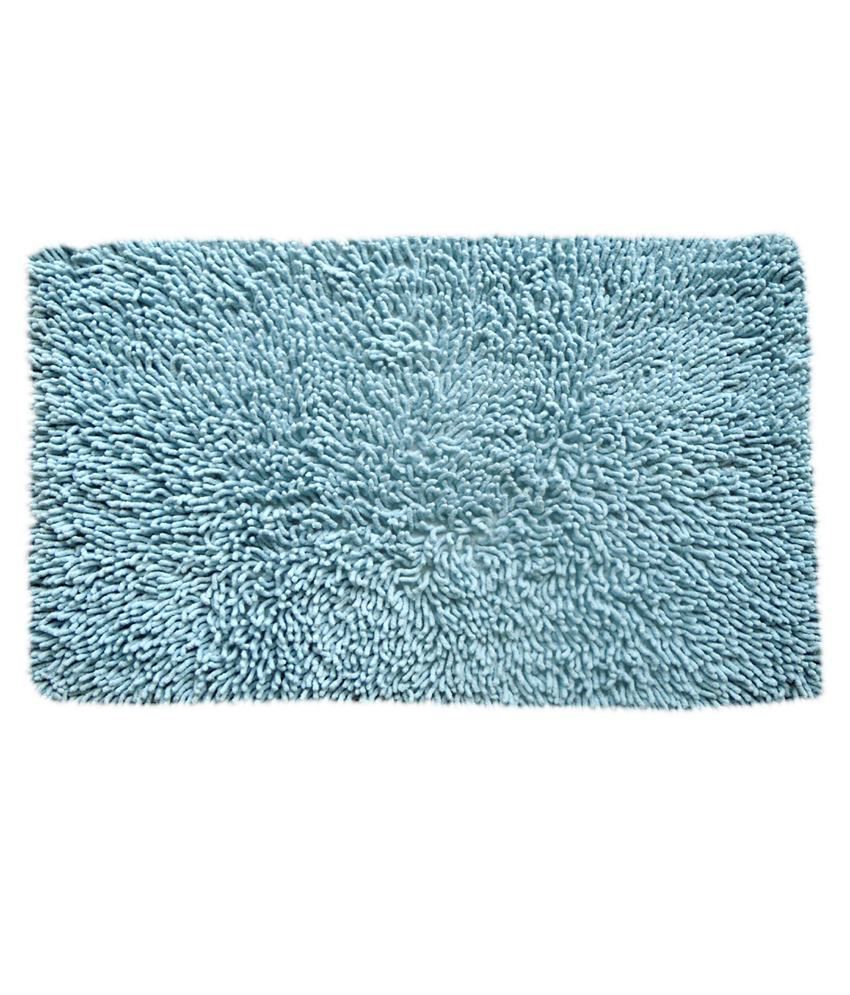 Homepisodes Blue Cotton Woven Natural Bath Mat - Buy Homepisodes Blue ...