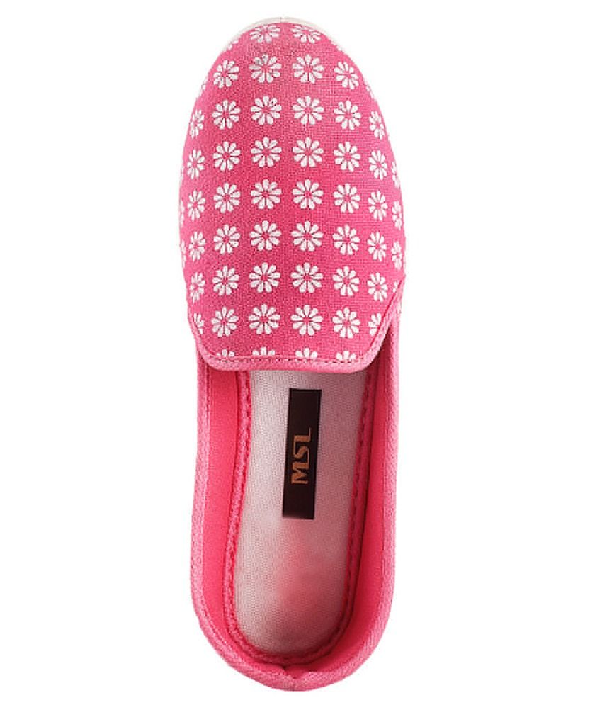 zappy pink casual shoes