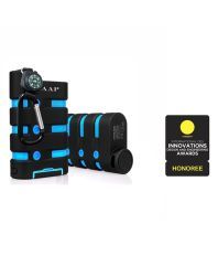 Zaap Defender 9100 mAh Waterproof Ultra Slim Power Bank with LED Flashlight for iPhone and Smart Phone - Blue and Black