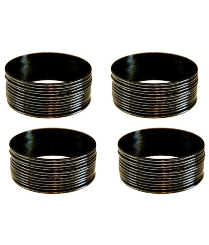 black metal bangles set