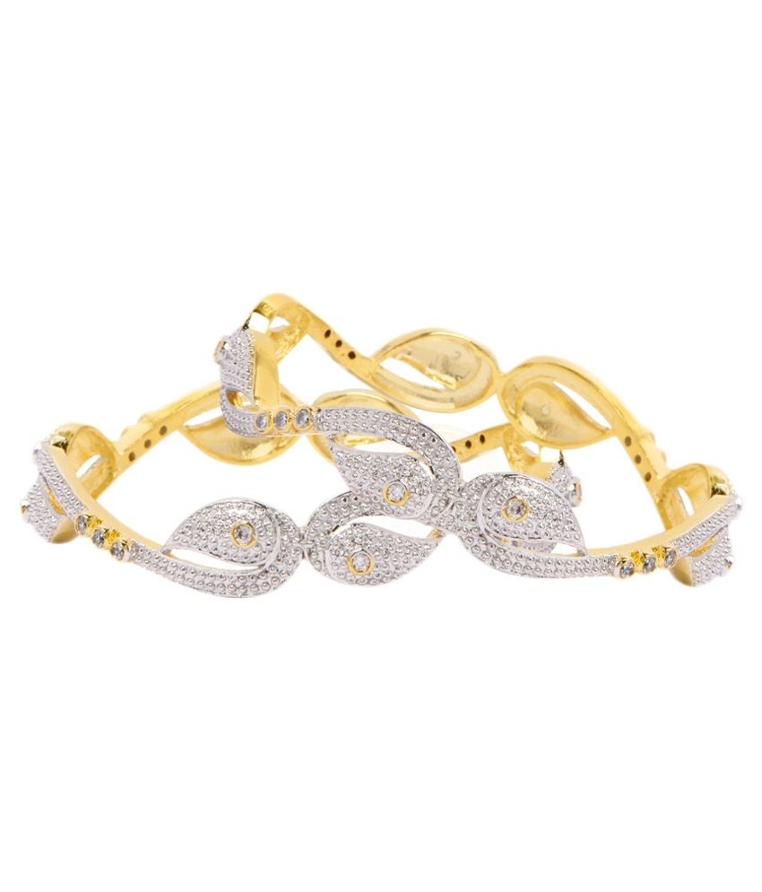 Jewels Guru Golden Brass Festive Bangles: Buy Jewels Guru Golden Brass ...