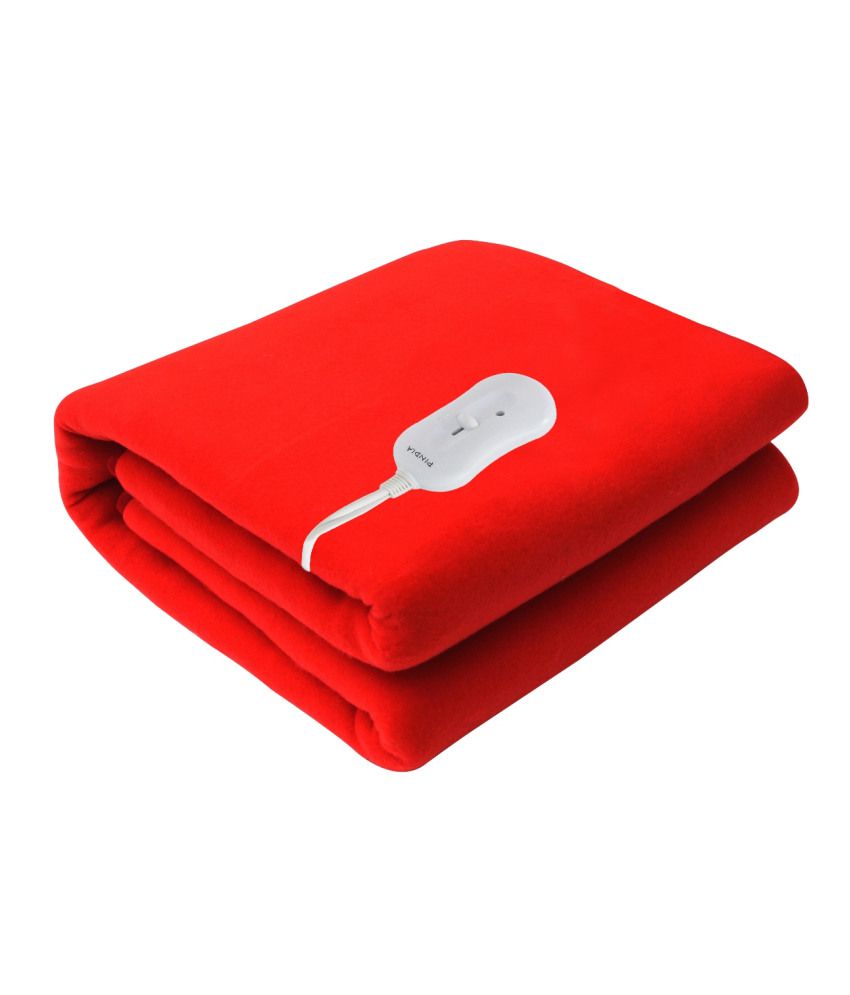 Pindia Single Bed Heating Electric Blanket Polar Fleece - 150 X 80 Cm Red