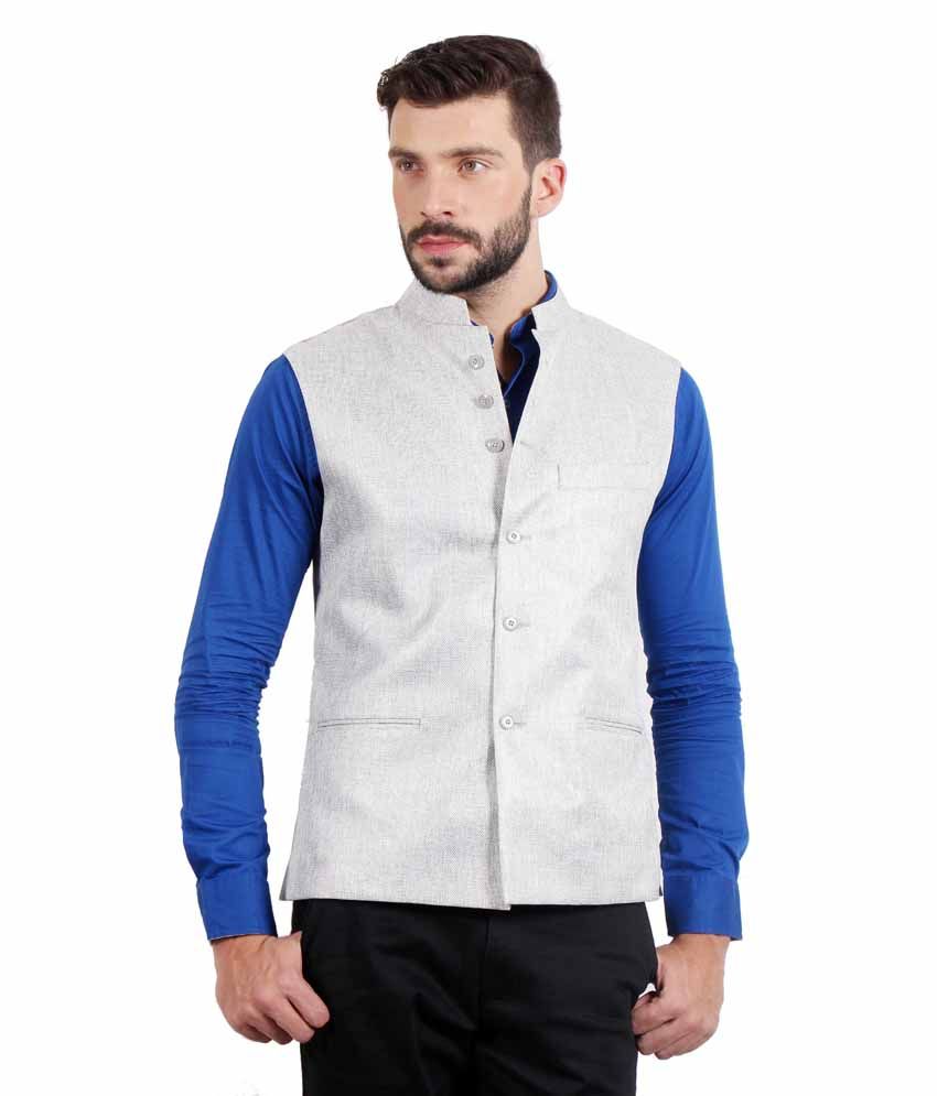 Solemio White Sleeveless Cotton Blend Casual Jacket Buy Solemio White