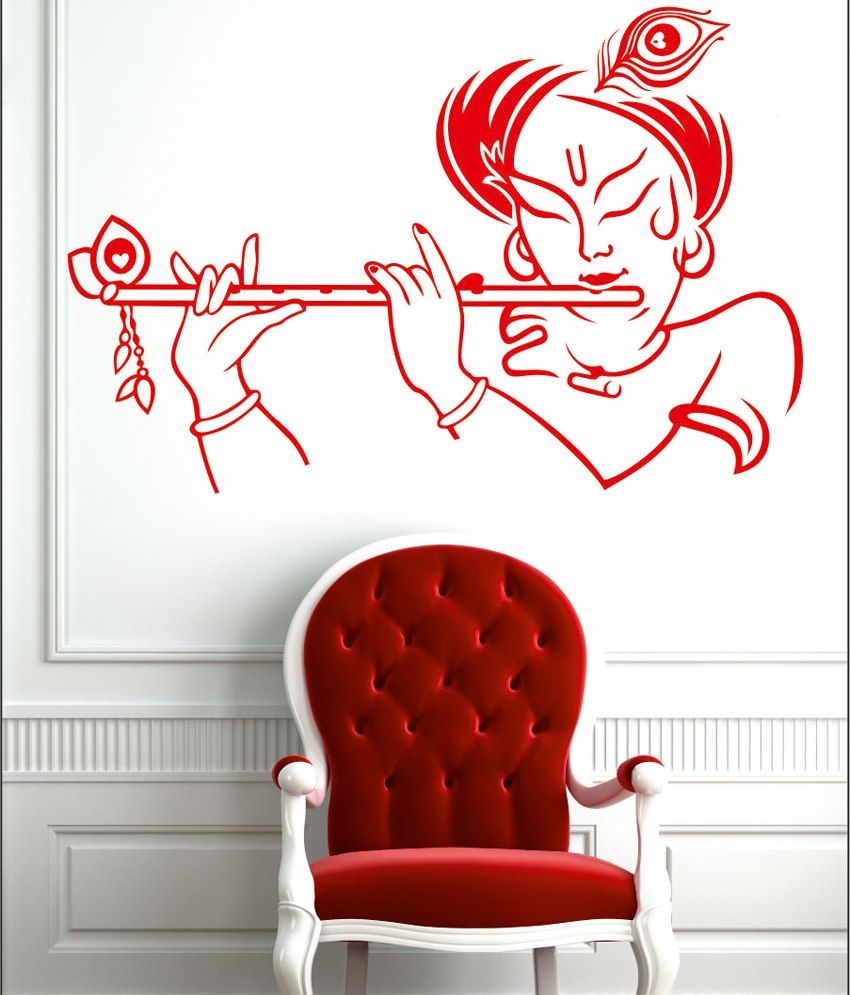 Wall1ders Lord Krishna Wall Sticker Buy Wall1ders Lord Krishna Wall Sticker Online at Best