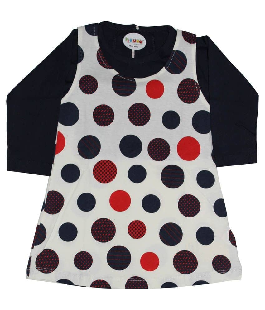 black frock with white shirt