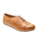 Marc Loire Tan Faux Leather Women's Formal Shoes