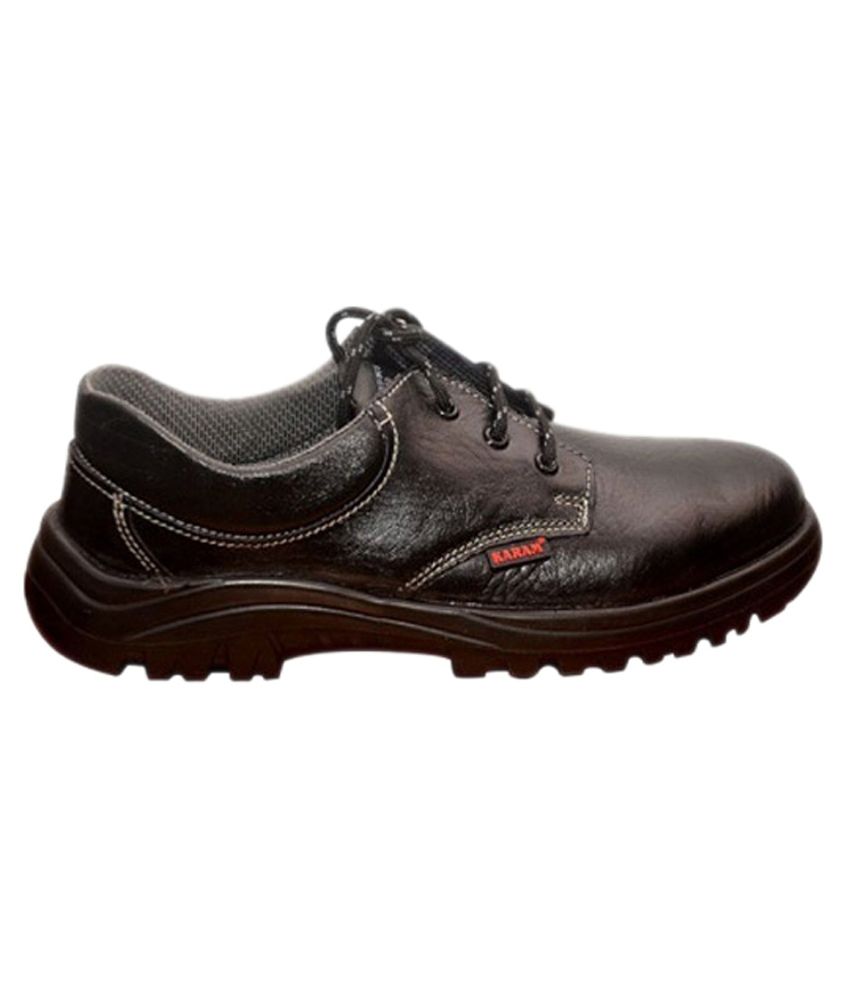 Buy Karam Black Safety Shoes Online at 
