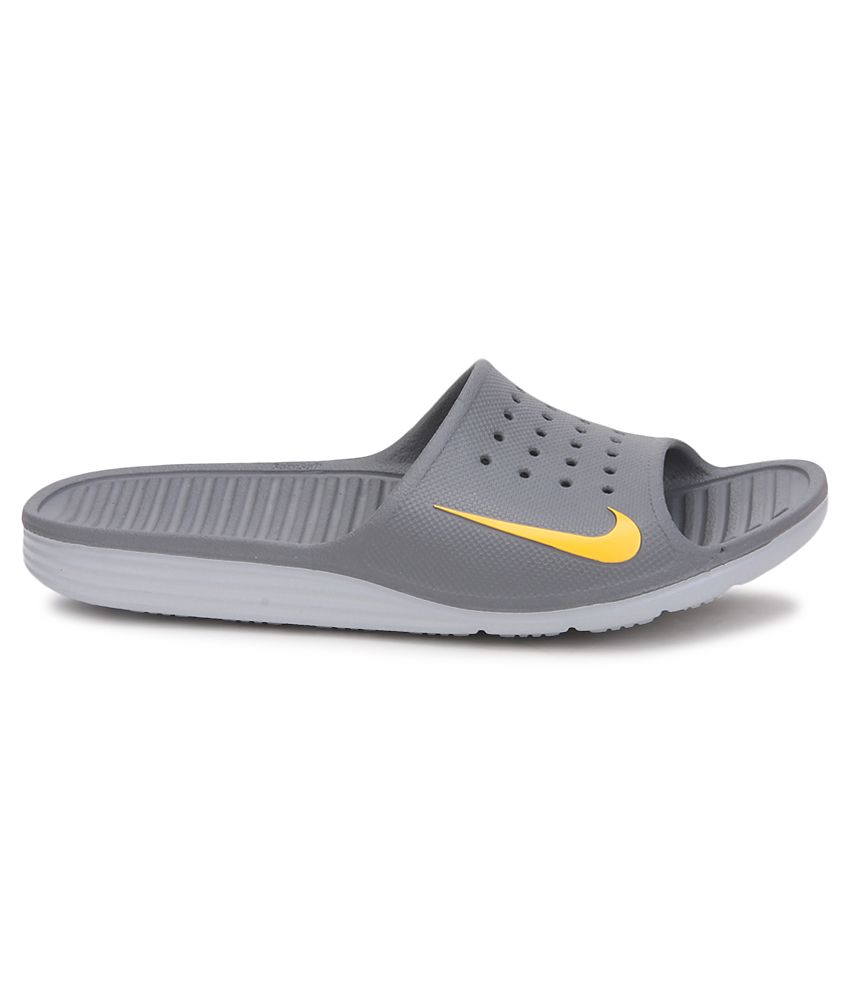 nike gray slippers