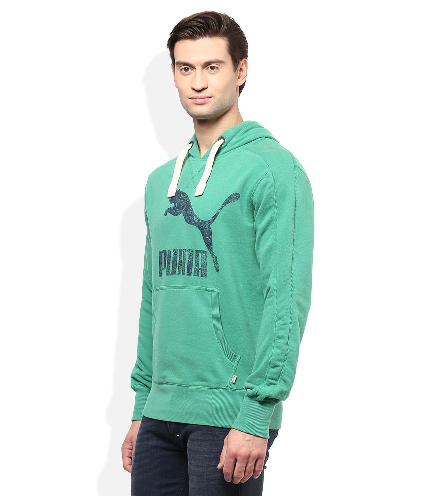 Puma Green Hooded Sweatshirt - Buy Puma Green Hooded Sweatshirt Online ...