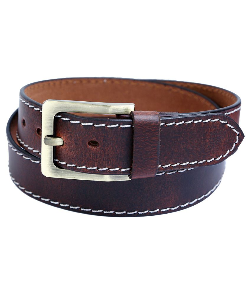 Contra - Brown Faux Leather Men's Formal Belt ( Pack of 1 ): Buy Online ...
