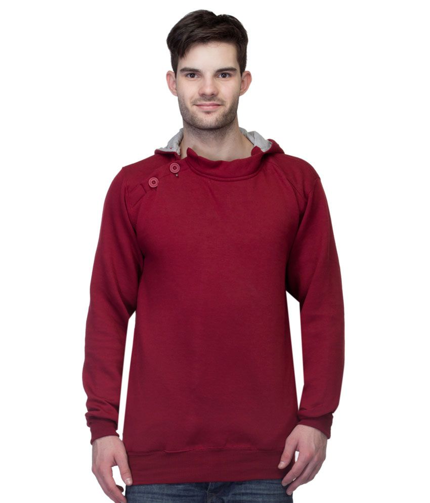 Martech Red Hooded Neck Sweatshirt - Buy Martech Red Hooded Neck ...