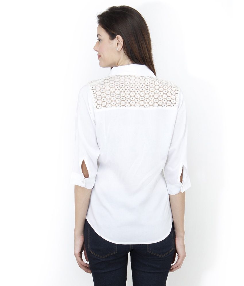 white rayon shirt