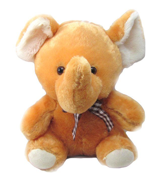     			Tickles Brown Baby Elephant Stuffed Soft Plush Animal Toy for Kids (Size: 23 cm)