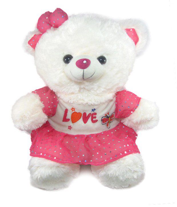     			Tickles Pink Teddy bear stuffed love soft toy for boyfriend, girlfriend