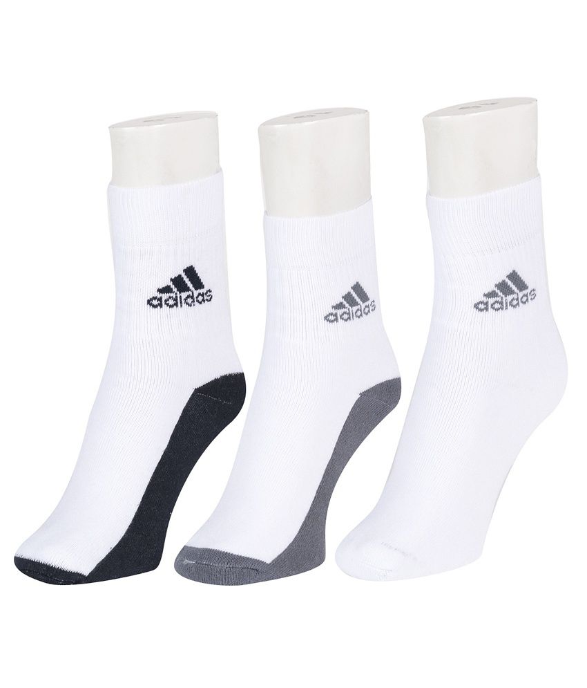 Adidas White Casual Ankle Length Socks: Buy Online at Low Price in ...