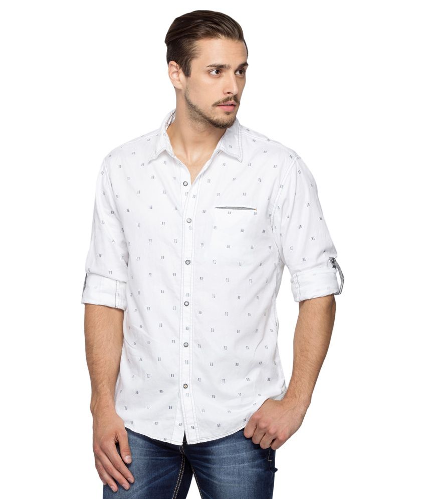 Spykar White Casual Shirt - Buy Spykar White Casual Shirt Online at ...