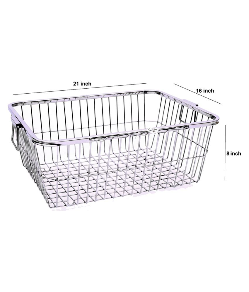 Buy Zecado Stainless Steel Utensil Basket 2 (Square Pipe Top) Online at