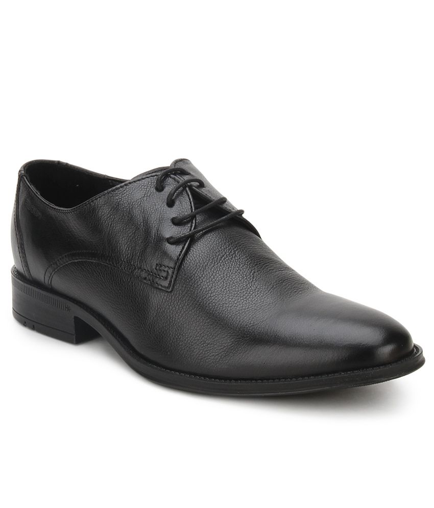 ruosh black formal shoes