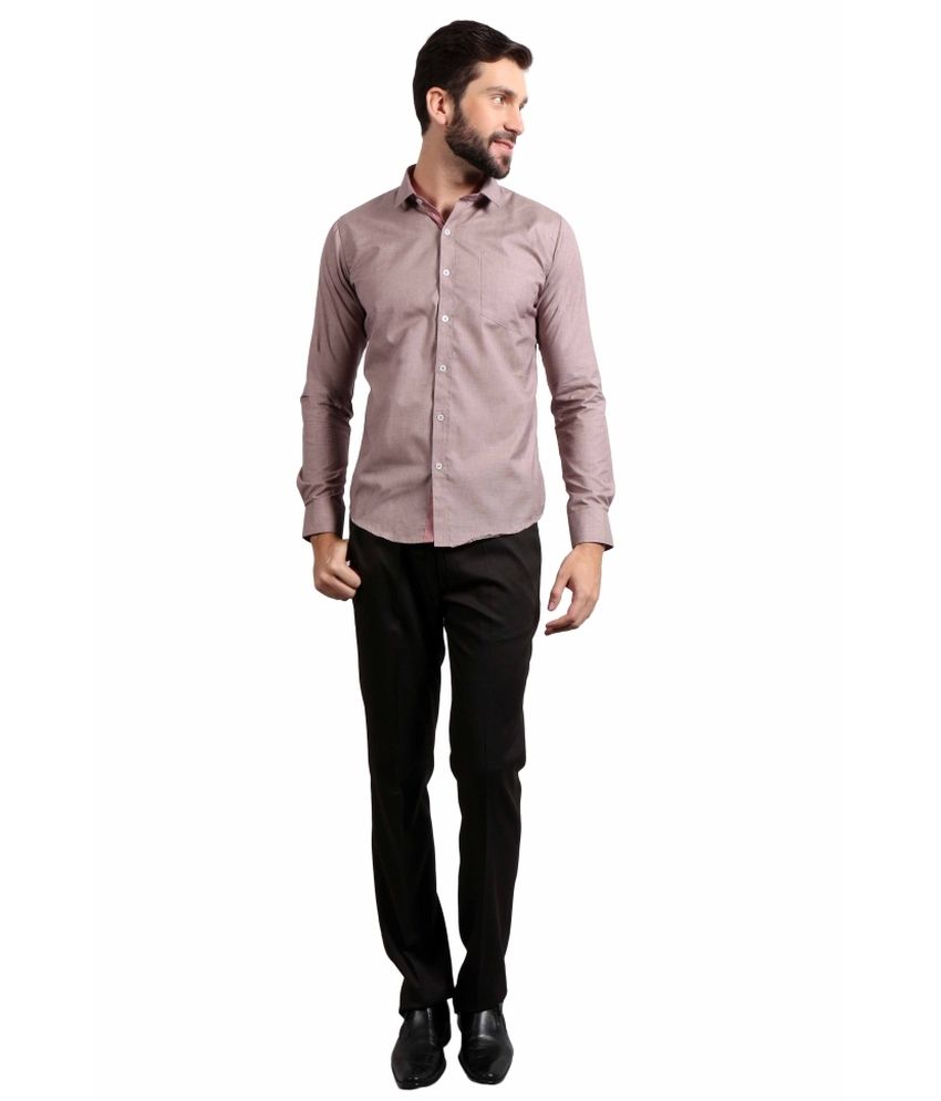 mens brown formal shirt