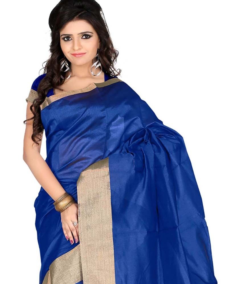 Roopkala Silks And Sarees Blue Cotton Saree Buy Roopkala Silks And
