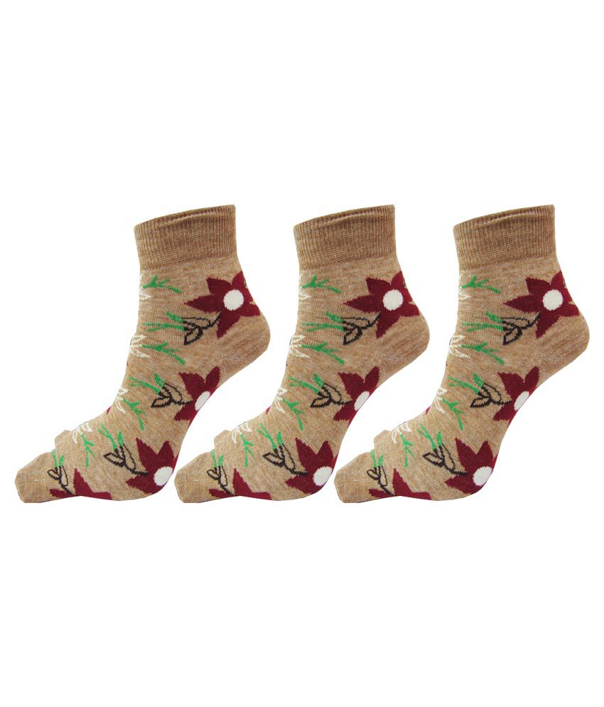     			Rc. Royal Designer Ankle Woolen Thumb Women's Winter Socks (Pack of 3)