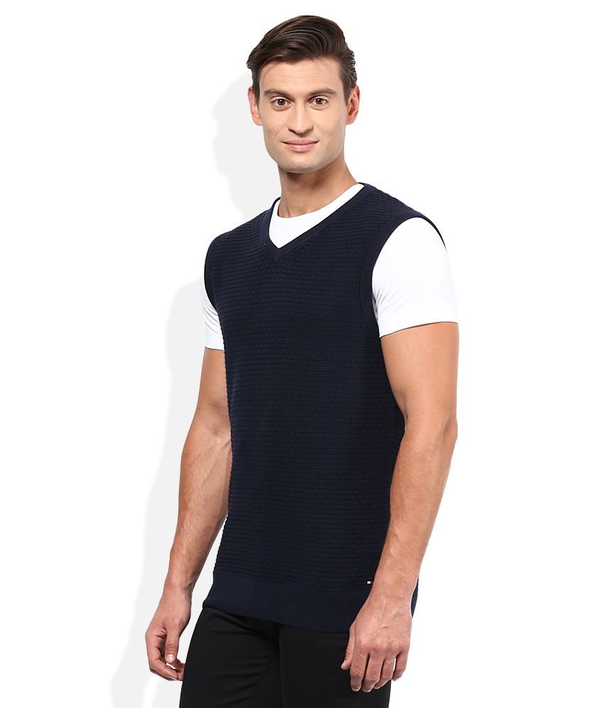 Tommy Hilfiger Navy V-Neck Sweater 